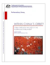 Within China's Orbit?