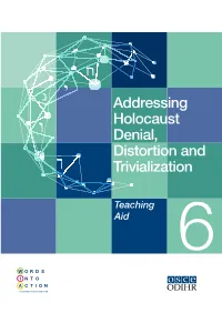 Addressing Holocaust Denial, Distortion and Trivialization