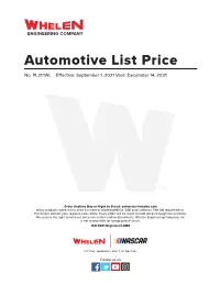 Automotive List Price No