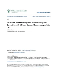 Fanny Fern's Confrontation with Calvinism, Class, and Gender Ideology in Ruth Hall