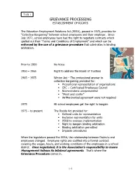 Grievance Processing Establishment of Rights