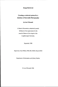 Image Retrieval Creating a Retrieval System for a Database Of