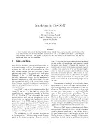 Introducing the Cray XMT