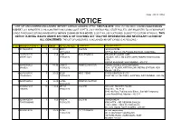 NOTICE LIST of UNCLEARED/UNCLAIMED IMPORT CARGO LANDED UPTO 18Th Feb 2014 to BE PUT in FORTH-COMING E-AUCTION on 12/01/17