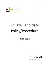 Private Candidate Procedure