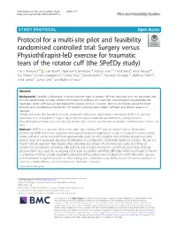 Protocol for a Multi-Site Pilot and Feasibility Randomised Controlled Trial