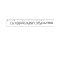 The Age of the Sturlungs.” in Continuity and Change: Political Institutions and Literary Monuments in the Middle Ages, Ed