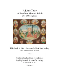A Little Taste of the Guru Granth Sahib (The Sikh Scriptures)