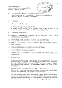 Built Environment Performance Plan (Bepp) 2014/15