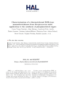 Characterization of a Thermotolerant ROK-Type Mannofructokinase from Streptococcus Mitis: Application to the Synthesis of Phosphorylated Sugars