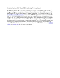 Combined Index to USP 38 and NF 33, Including First Supplement The