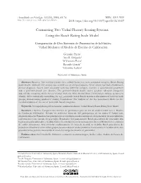 Contrasting Two Verbal Fluency Scoring Systems Using the Rasch Rating Scale Model