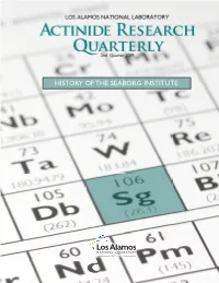 History of the Seaborg Institute