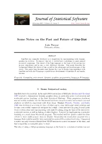 Some Notes on the Past and Future of Lisp-Stat