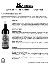 2018 K the Creator Cabernet Sauvignon/Syrah