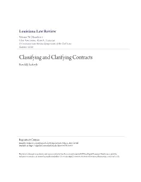 Classifying and Clarifying Contracts Ronald J