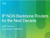 IP NGN Backbone Routers for the Next Decade