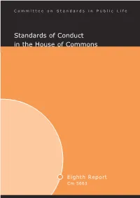 Standards of Conduct in the House of Commons