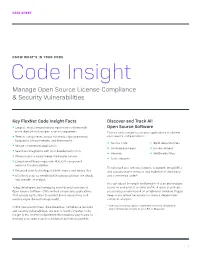 Code Insight Manage Open Source License Compliance & Security Vulnerabilities