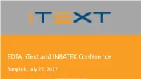 EDTA Conference: Part 1