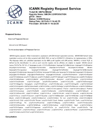 ICANN Registry Request Service
