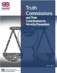 Truth Commissions and Their Contributions to Atrocity Prevention