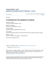 An Annotated List of the Lepidoptera of Honduras