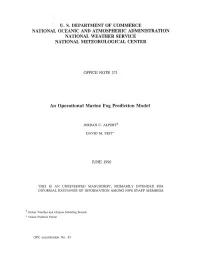 An Operational Marine Fog Prediction Model