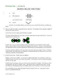 Answers DRAWING ORGANIC STRUCTURES