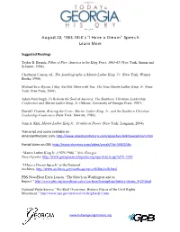 August 28, 1963: MLK's “I Have a Dream” Speech Learn More