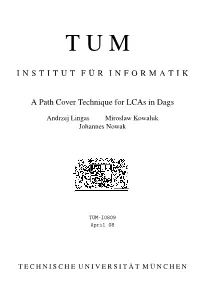 Common Ancestor Algorithms in Dags
