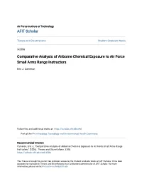 Comparative Analysis of Airborne Chemical Exposure to Air Force Small Arms Range Instructors