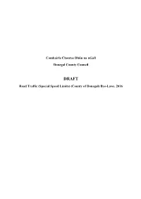 Draft Speed Limit Bye Laws 2016