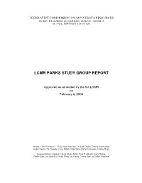 Final Report to the Full Legislative Commission on Minnesota Resources in Early February 2004