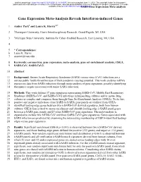 Gene Expression Meta-Analysis Reveals Interferon-Induced Genes
