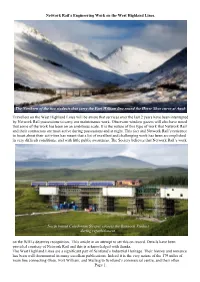 Network Rail's Engineering Work on the West Highland Lines