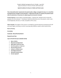 Special Conditions for Access to Public and Private Lands
