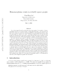 Homomorphism Counts in Robustly Sparse Graphs
