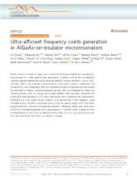 Ultra-Efficient Frequency Comb Generation in Algaas-On-Insulator
