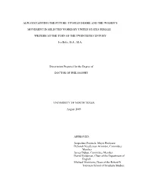 Utopian Desire and the Women's Movement In