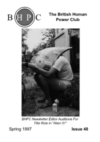 Issue 48 B H P C Newsletter - Issue 48 Front Cover: the Editor "Maintaining" His Kingcycle Photo: Tina Brandenburg