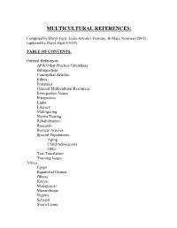 Multicultural References