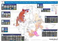 Protection Cluster Training and Workshop Mapping Matrix by Region (Completed) (February 2019-February 2020)
