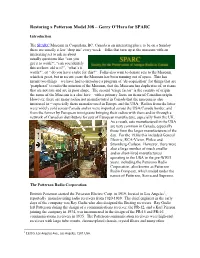 Restoring a Patterson Model 308 – Gerry O’Hara for SPARC