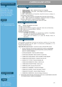 Curriculum Vitea