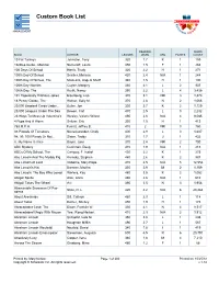 Custom Book List