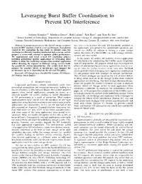 Leveraging Burst Buffer Coordination to Prevent I/O Interference