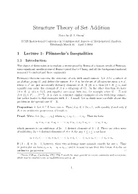 Structure Theory of Set Addition