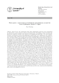 Water Power: Controversies on Development and Modernity Around the Arun-3 Hydropower Project in Nepal