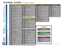 CHANNEL GUIDE Listed by Package